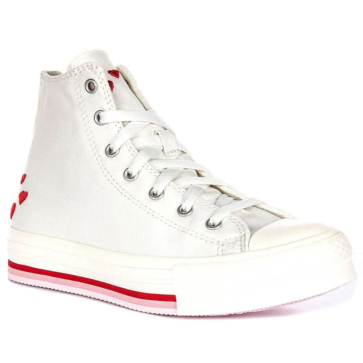 Converse 272856C Chuck Taylor All Star Hi Junior Girls Sneakers White US 4 - 7 - WHITE
