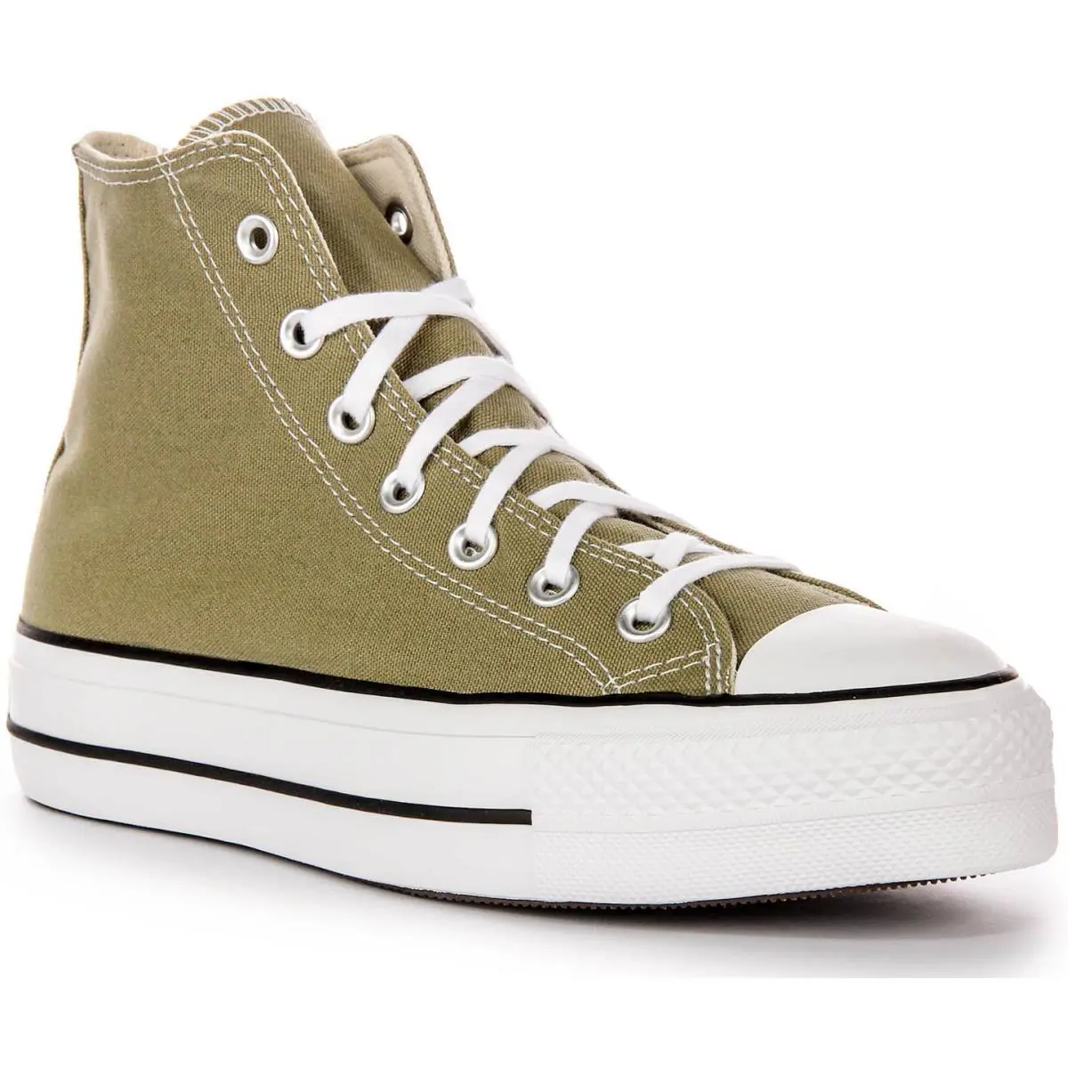 Converse A07571C Chuck All Star Lift Platfor Womens In Olivegreen Size 3 - 9 - OLIVEGREEN