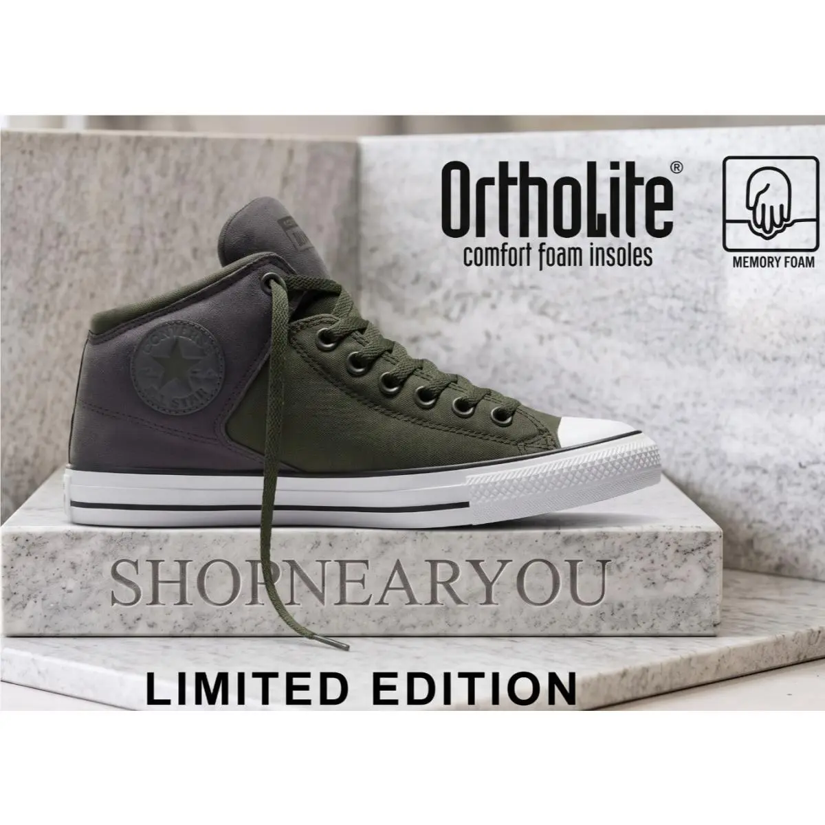 Converse Men`s Chuck Taylor All Star High Street Suede Canvas Mid-top Shoes - Gray