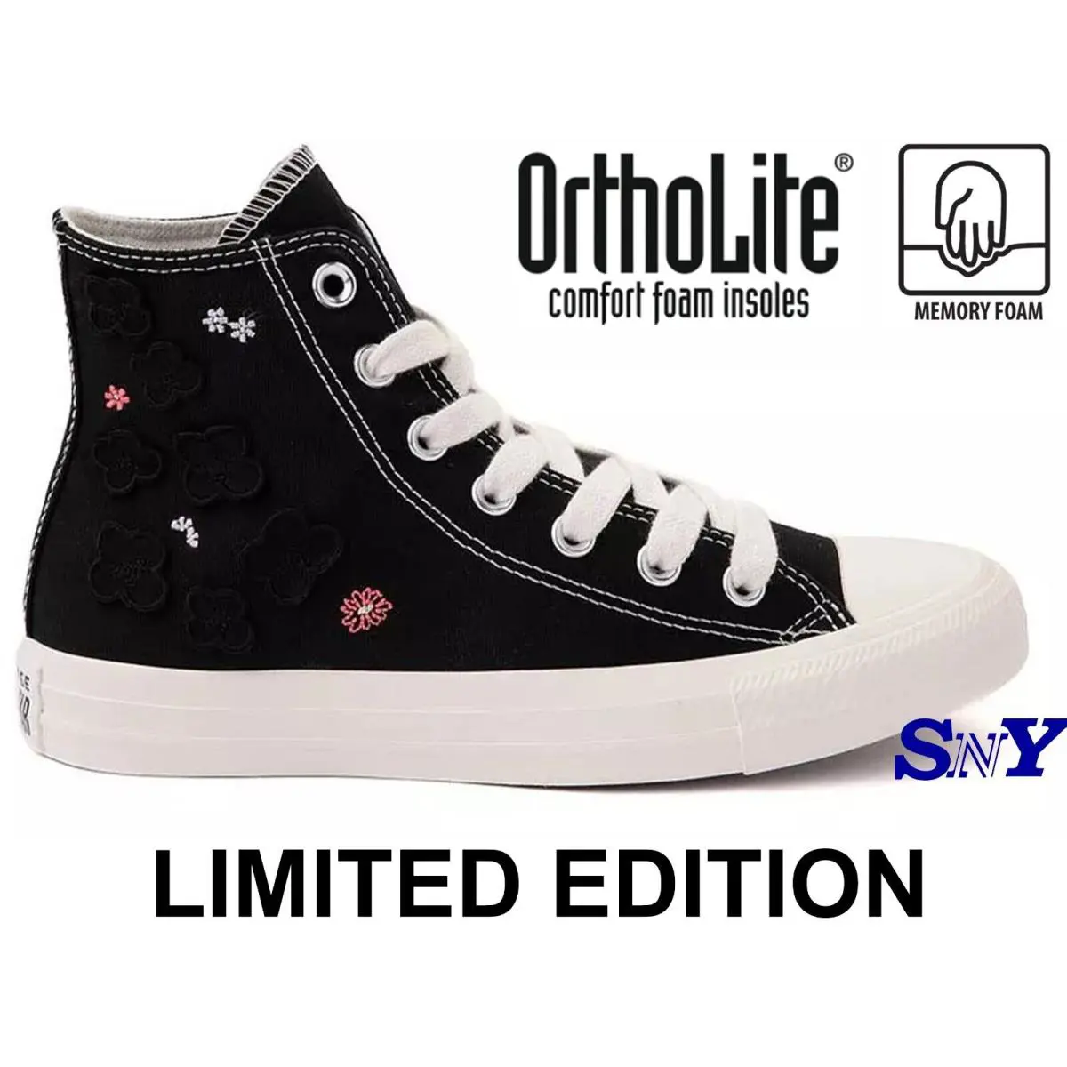 Converse Women`s Chuck Taylor All Star Canvas 3D Flowers Ortholite Insole