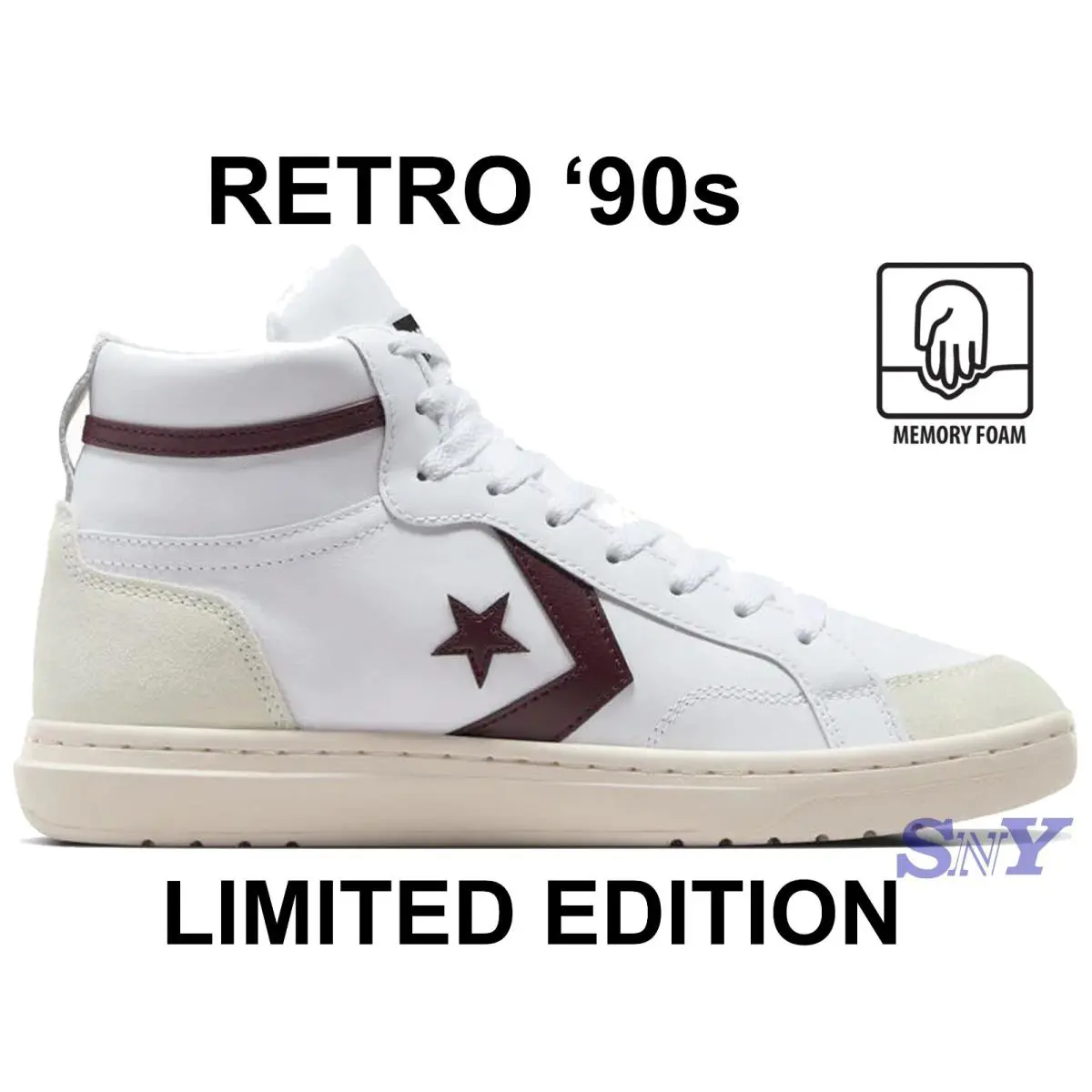 Converse Pro Blaze Classic Men`s Shoes A08644C White Leather Suede Sneakers - White