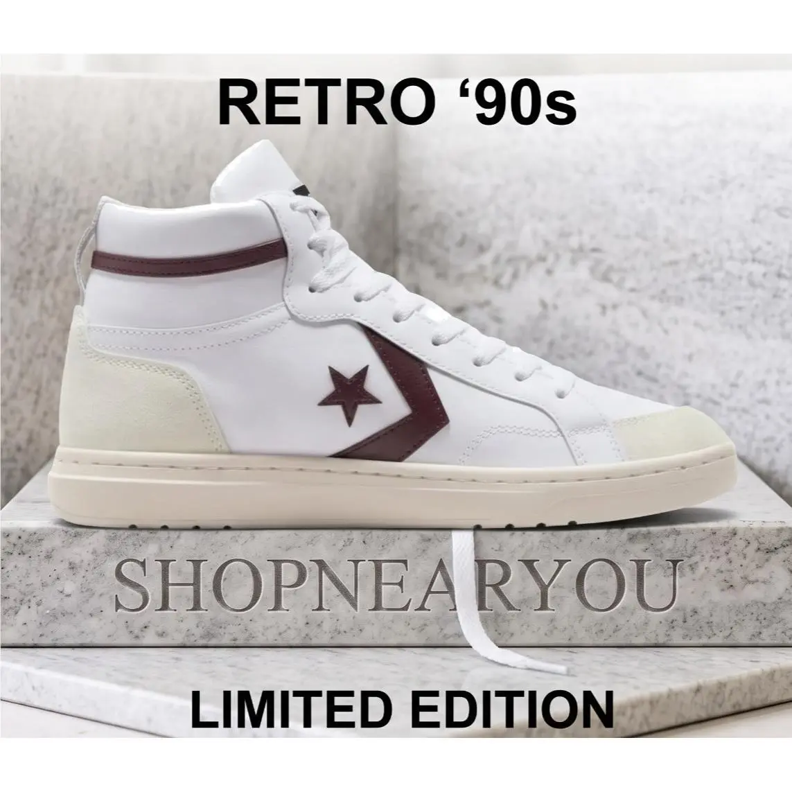 Pro Blaze Classic Men`s Shoes A08644C White Leather Suede Sneakers by Converse