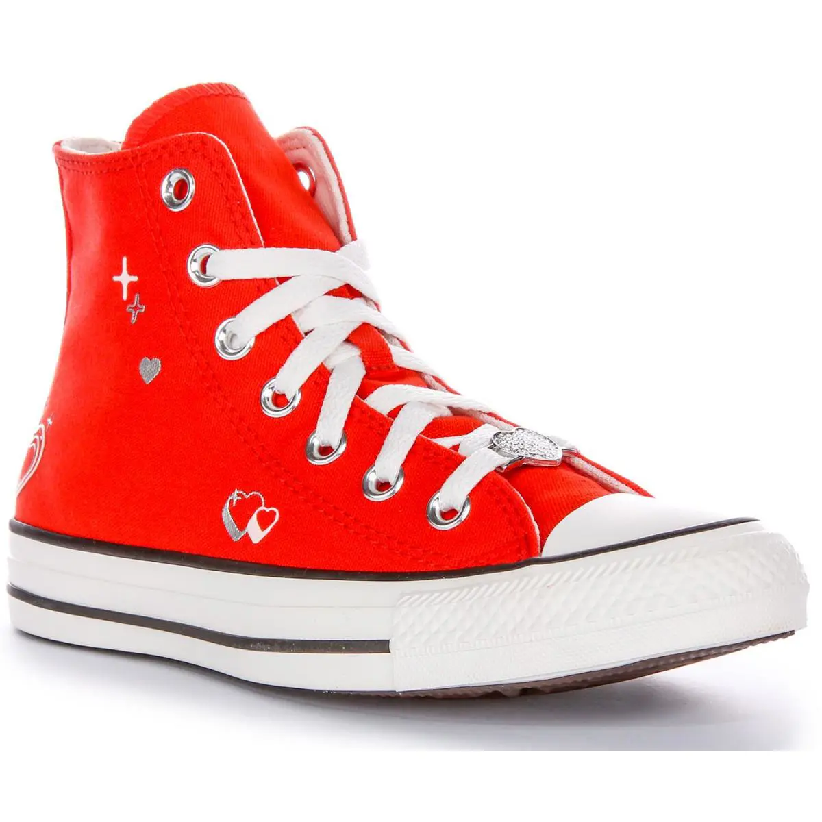 Converse Chuck Taylor Y2K Silicone Heart Lace up Women Sneaker In Red US 5 - 10 - RED