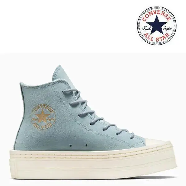 Converse Chuck Taylor All Star Modern Lift Platform Suede Blue A06816 Woman - Blue