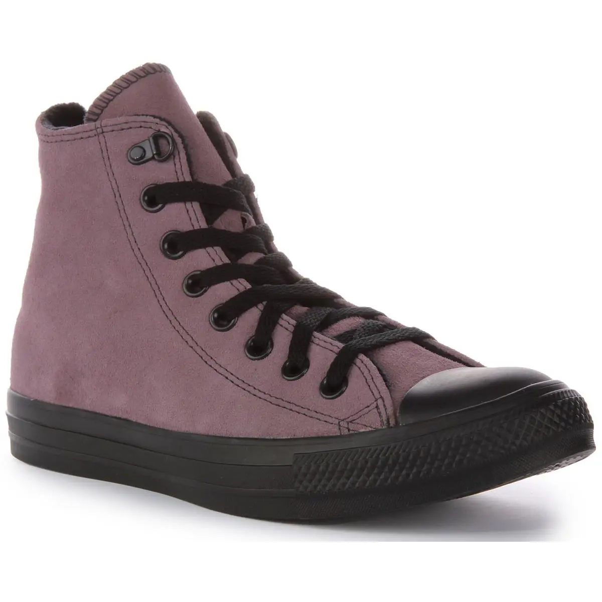 Converse A05612C All Star Winter Fit Suede Fax Unisex Trainer Purple US 7- 12 - PURPLE