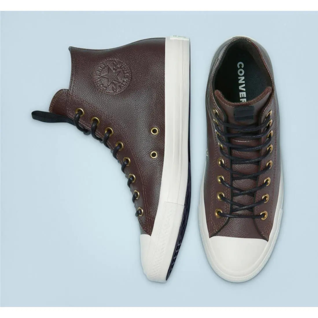 Converse shoes - Converse Chuck Taylor All Star Leather High Tops - 169659C - Brown 4