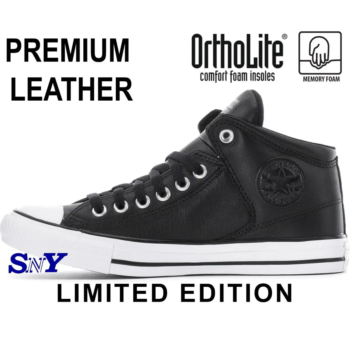 Converse Men`s Chuck Taylor All Star Street Premium Leather Extra Comfort Shoes