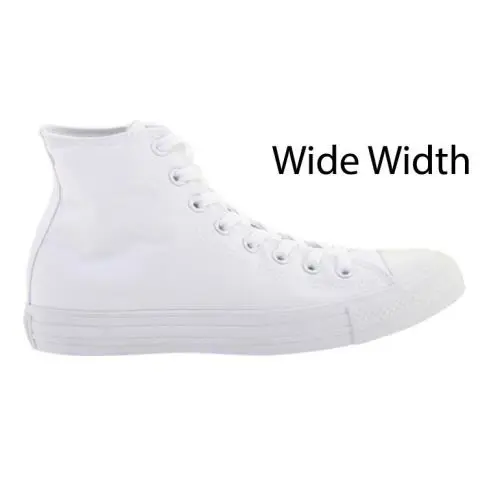 Converse Chuck Taylor Canvas High Top Sneaker Wide Width Men`s Kicks Shoes - Black