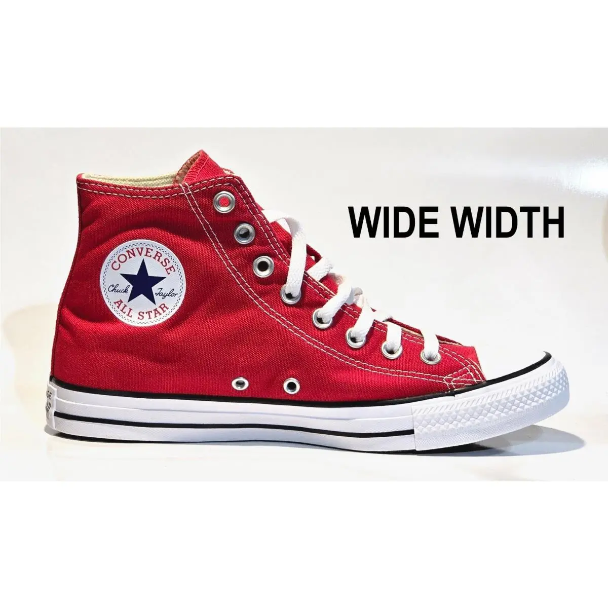 Converse Chuck Taylor Canvas High Top Sneaker Wide Width Men`s Kicks Shoes - Red