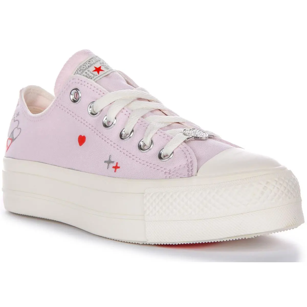 Converse All Star Lift Platform Y2K Heart Womens Trainer In Lilac US 5- 10