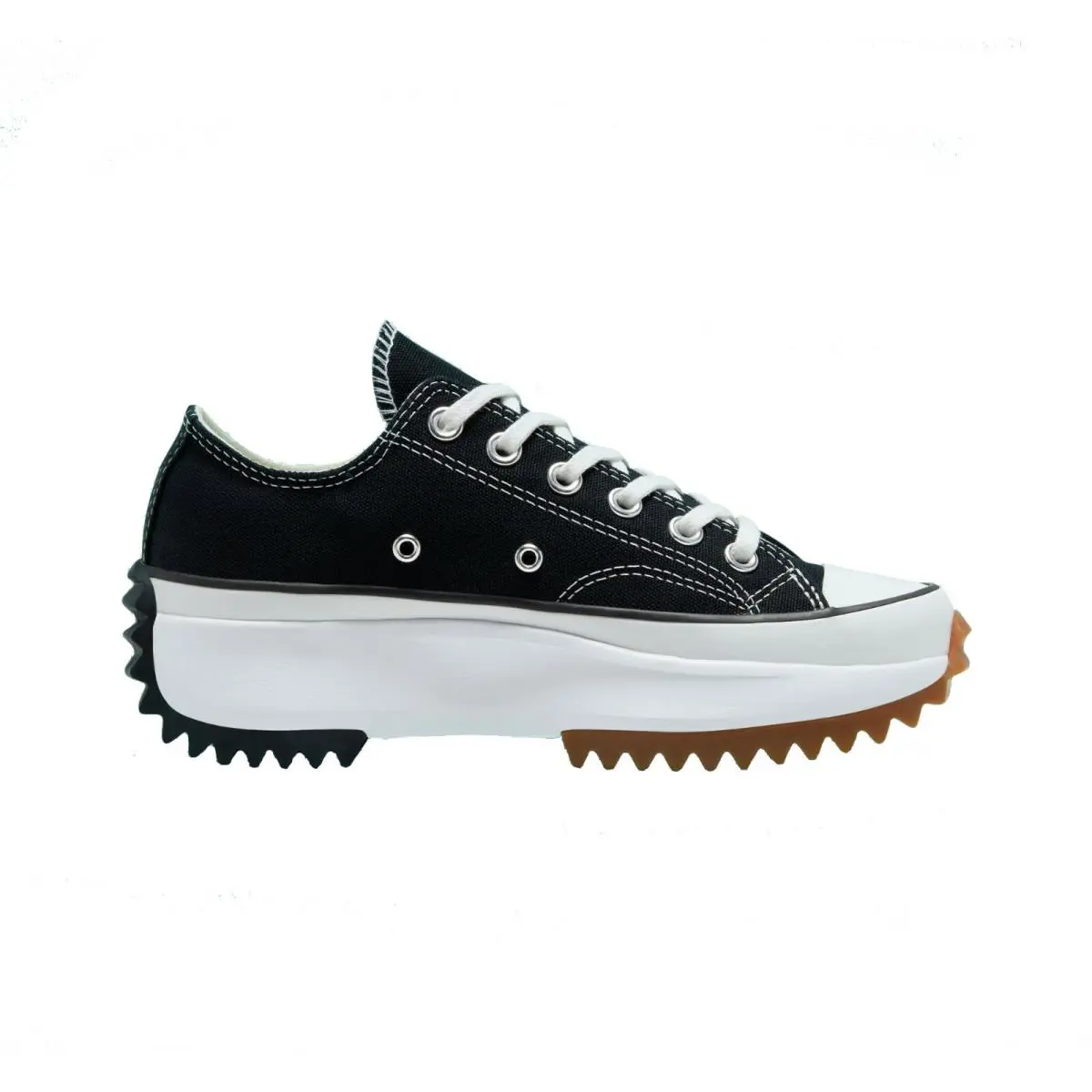 Converse Run Star Hike Plaform Sneakers Boots Shoes Women`s Black White - Black