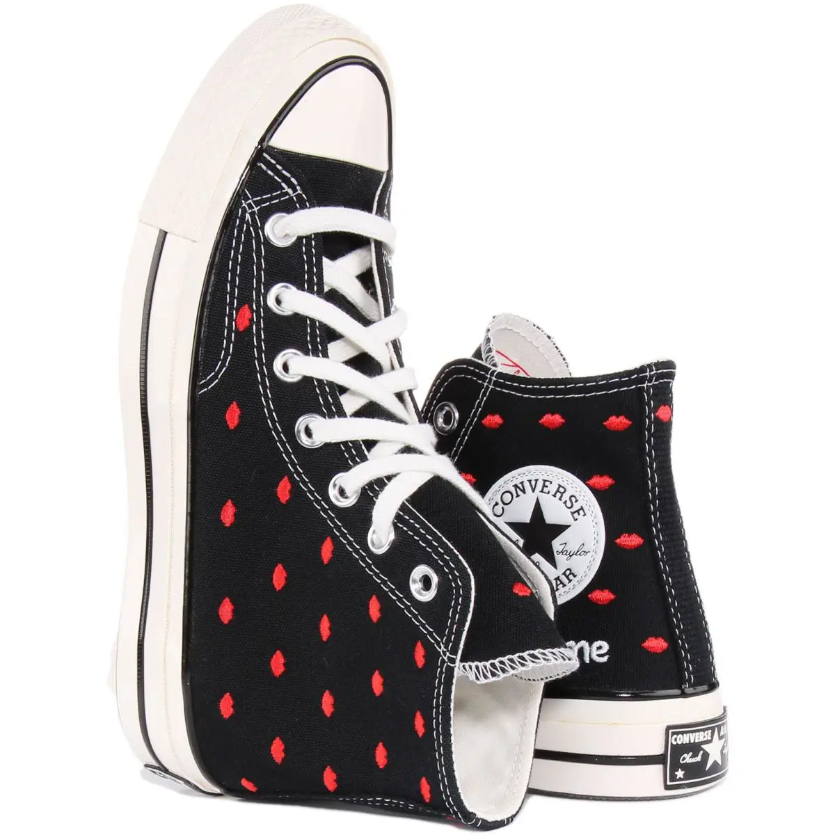 Converse shoes - BLACK RED 2