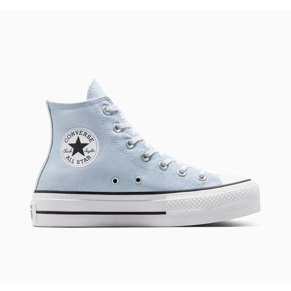 Converse Women`s Chuck Taylor All Star Lift Platform Canvas High-top Shoes Blue Supermoon/Natural Ivory