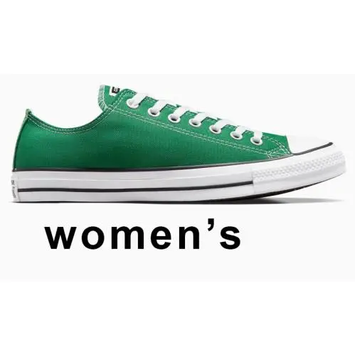 Classic Women`s  Chuck Taylor All Star Low Sneaker Canvas Upper Green by Converse
