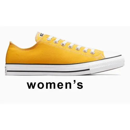 Classic Women`s  Chuck Taylor All Star Low Sneaker Canvas Upper Lemon by Converse
