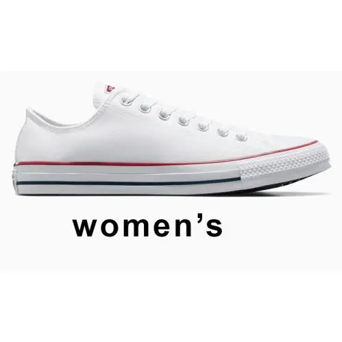 Classic Women`s  Chuck Taylor All Star Low Sneaker Canvas Upper Optical White by Converse