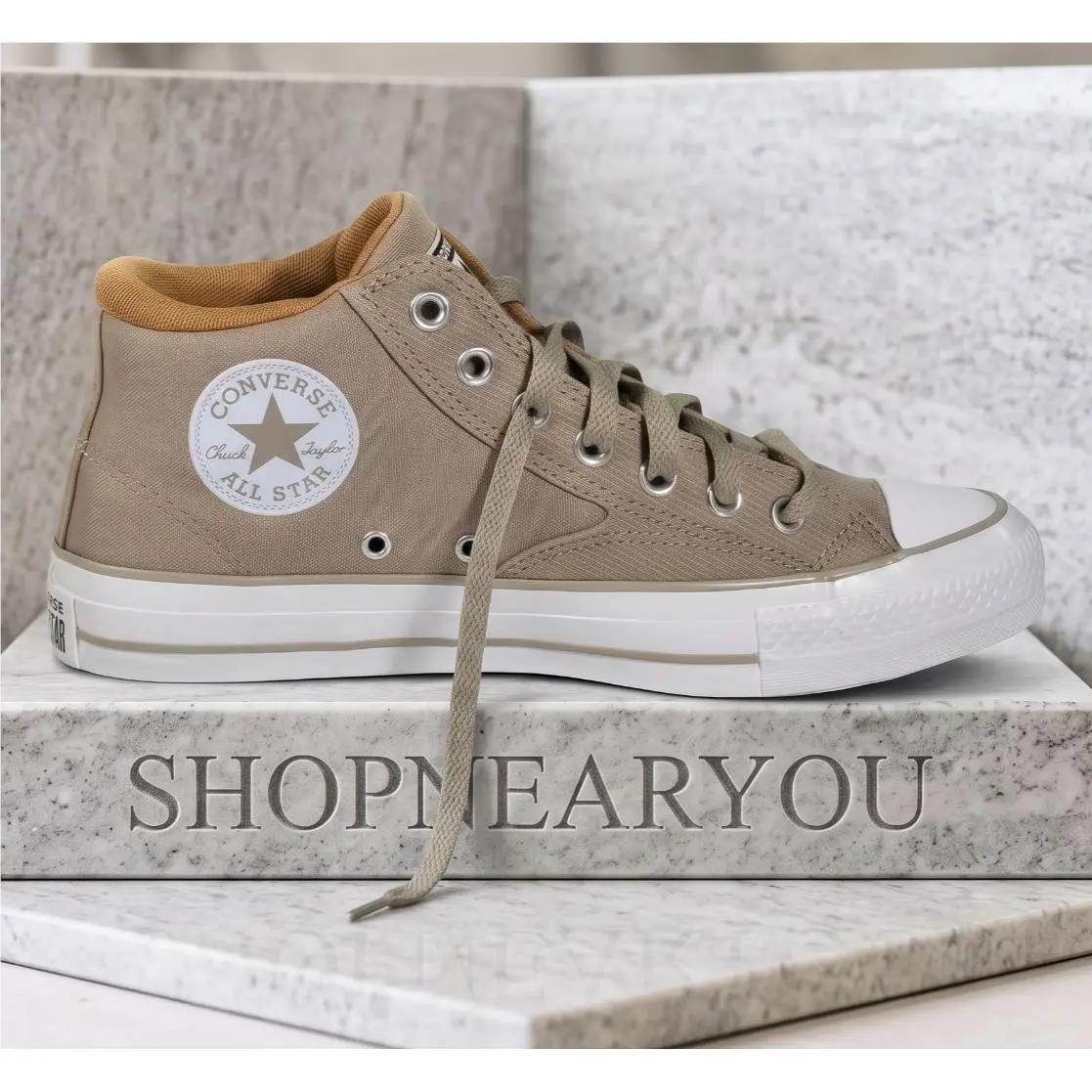 Converse Men`s Chuck Taylor All Star Malden Street Mid Sneakers Kicks Cargo - Vintage Cargo/Gingersnap/White