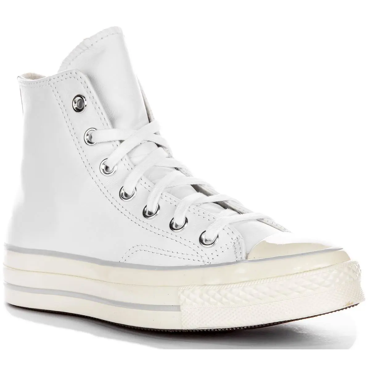 Converse A07201C Chuck 70 Hi Leather Lace Up Womens Sneaker In White US 6 - 8 - WHITE
