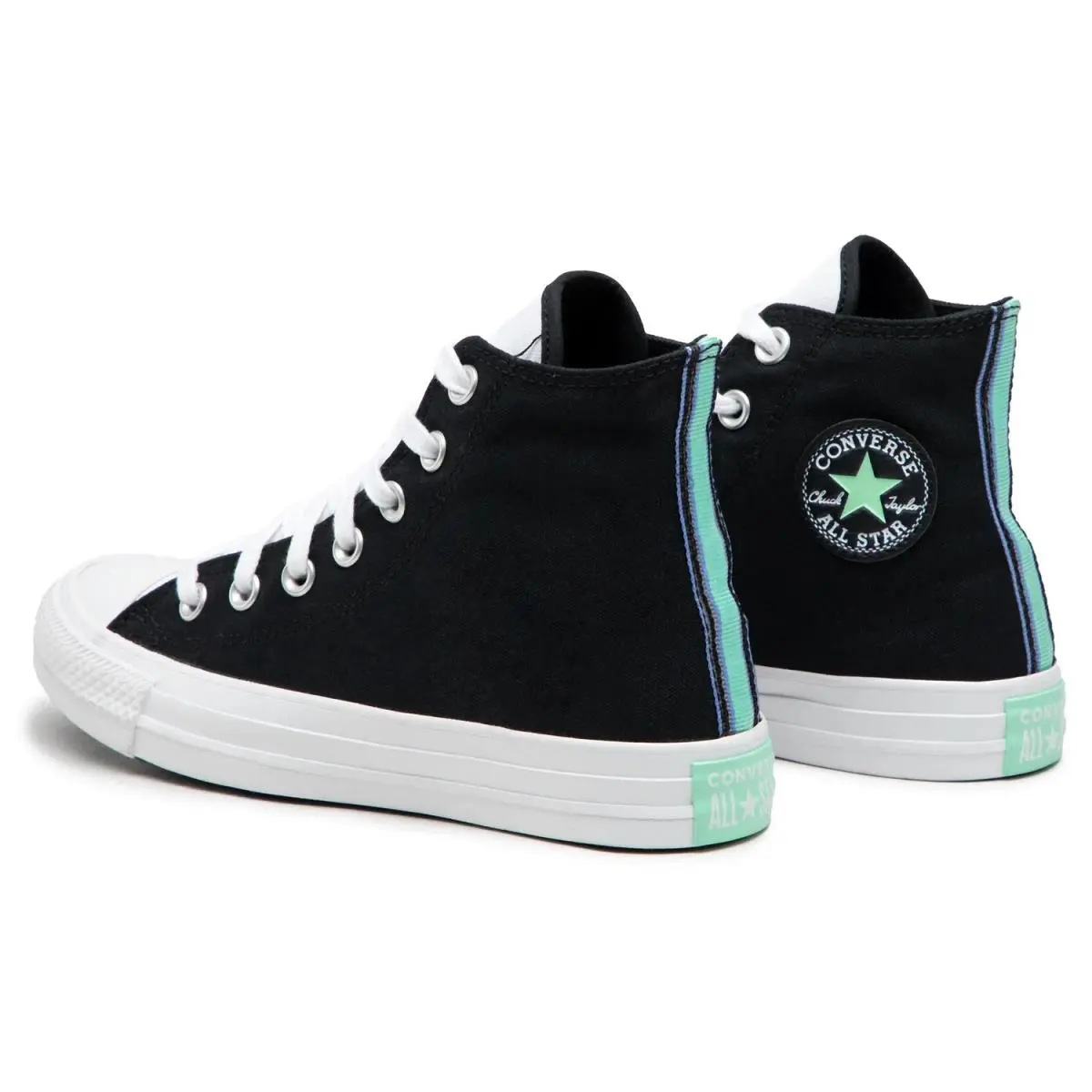 Converse shoes - Converse Chuck Taylor All Star High Top - A00863C - Black/White/Prism Green 1
