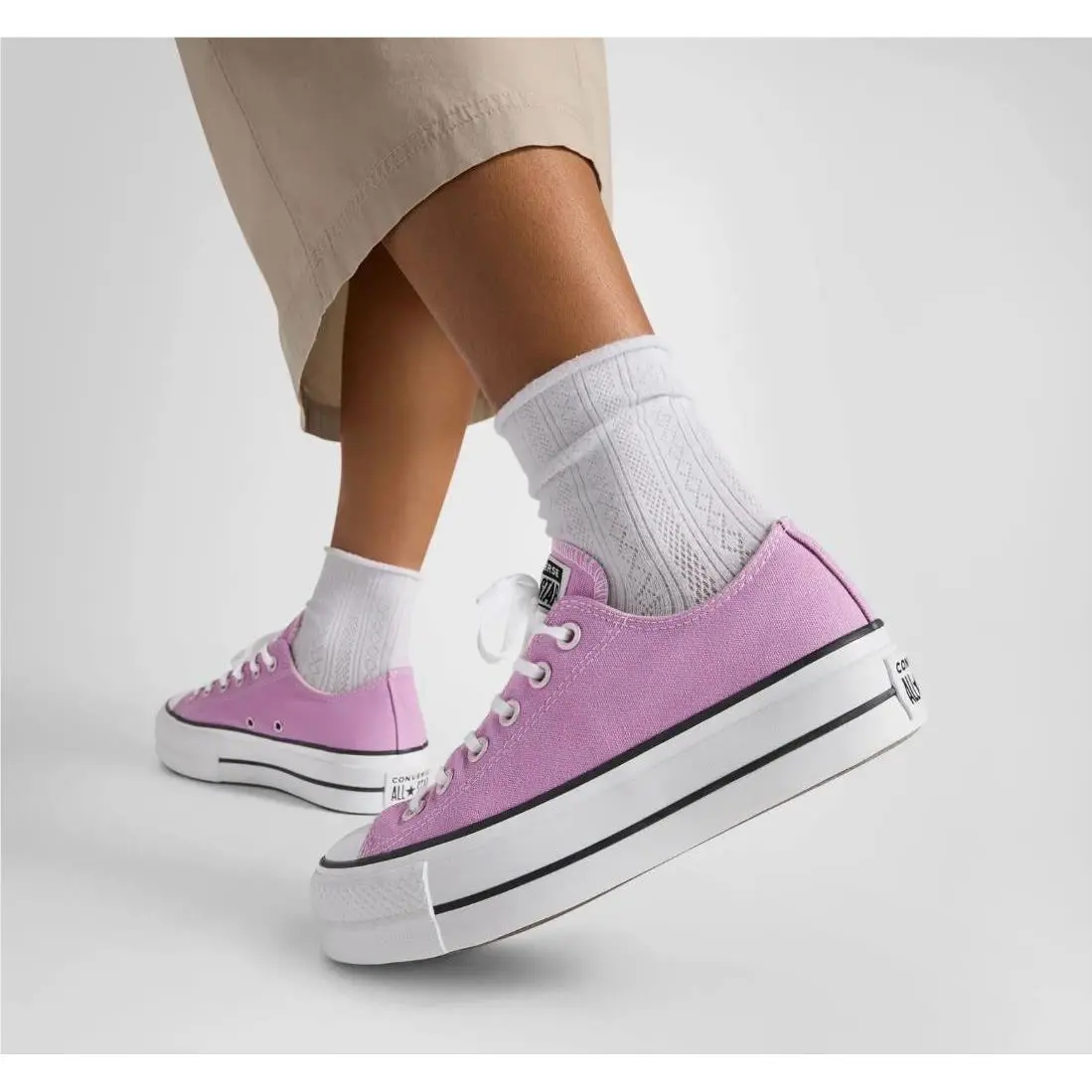 Converse shoes - Converse Chuck Taylor Lift Ox Low - A09394F - Lavender, Manufacturer: Classic Amethyst/White/Black 15