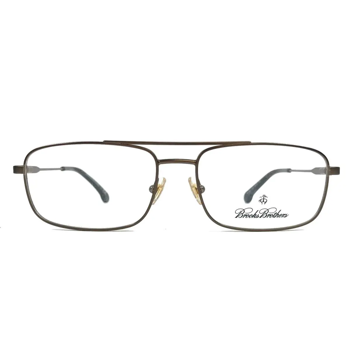 Brooks Brothers Eyeglasses Frames BB1033 1552 Brown Square Wire Rim 55-16-145