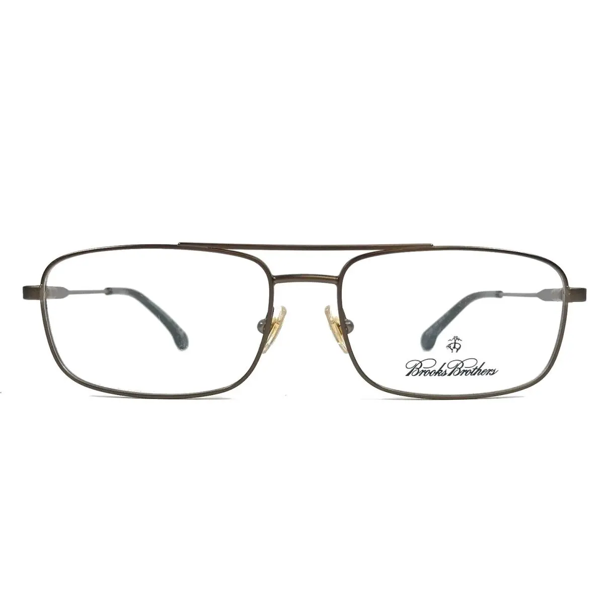Brooks Brothers Eyeglasses Frames BB1033 1552 Brown Square Wire Rim 55-16-145