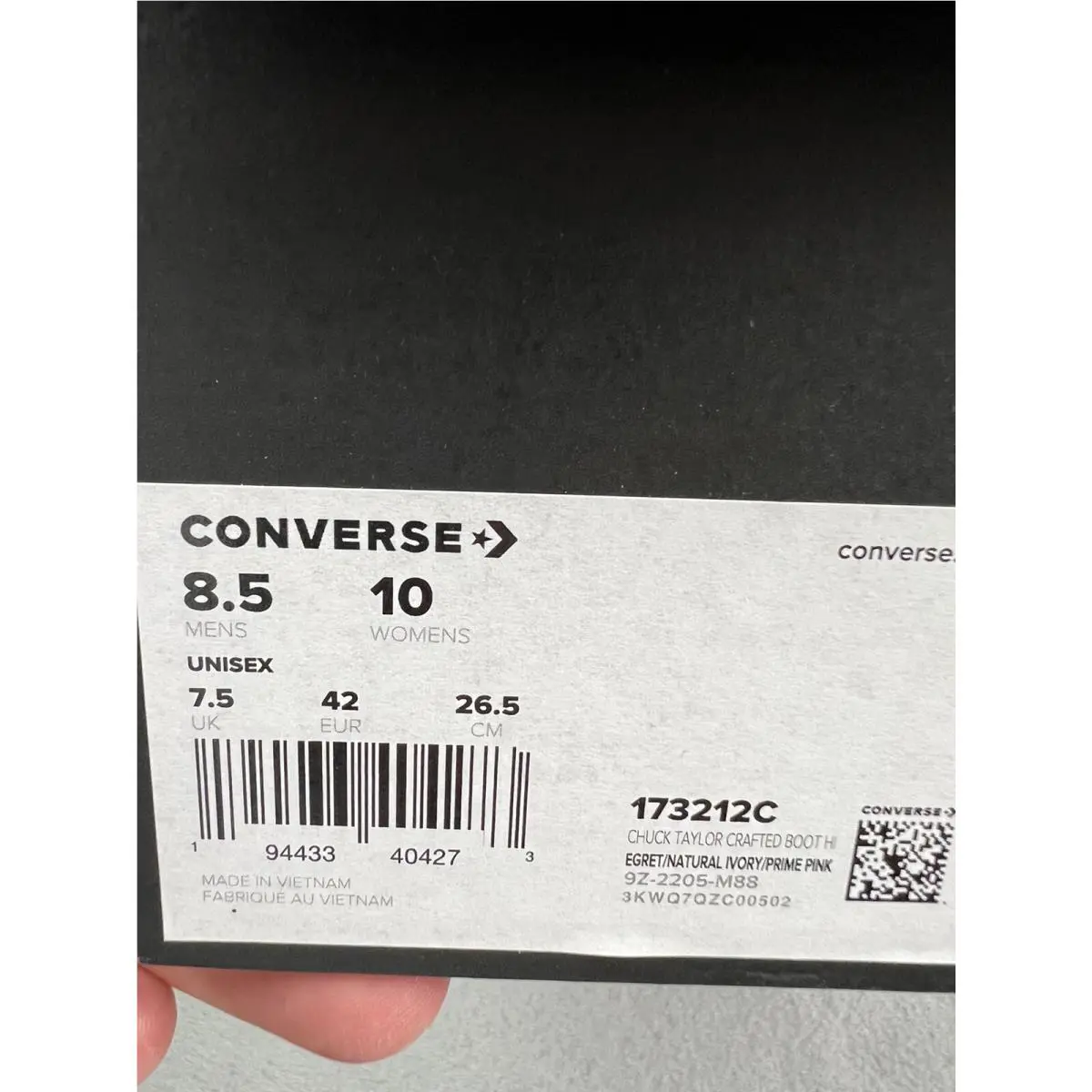 Converse shoes - Converse Chuck Taylor Crafted Boot Hi - 173212C - Egret Natural Ivory Prime Pink 5