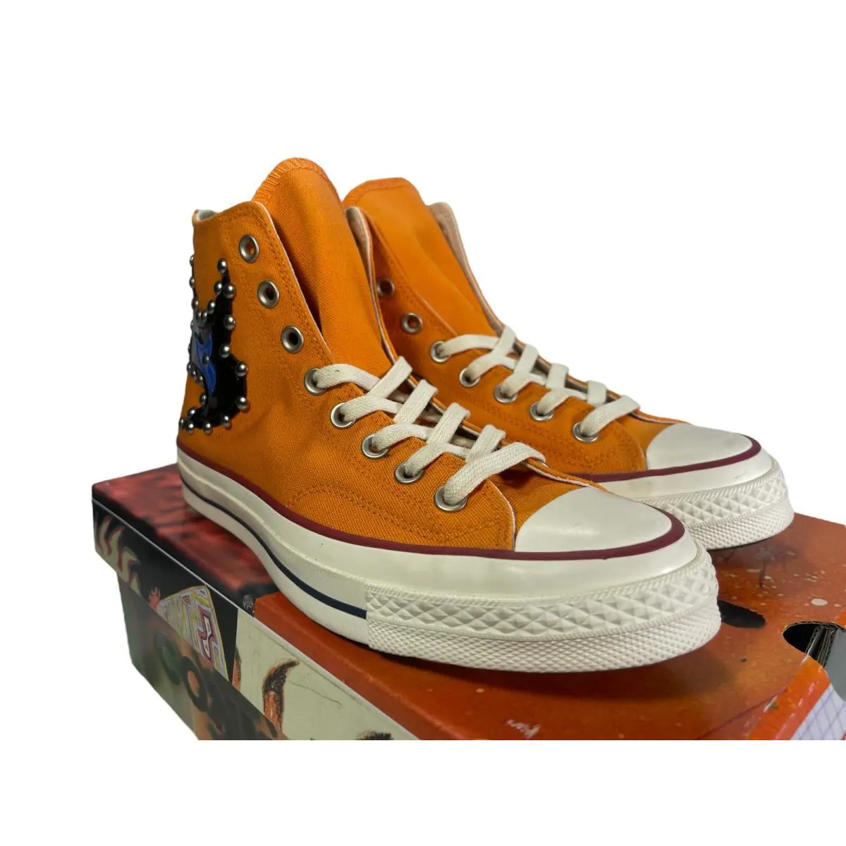 Converse shoes - 2022 Come Tees x Chuck 70 High `Star Light Path` - A01762c - Orange 3
