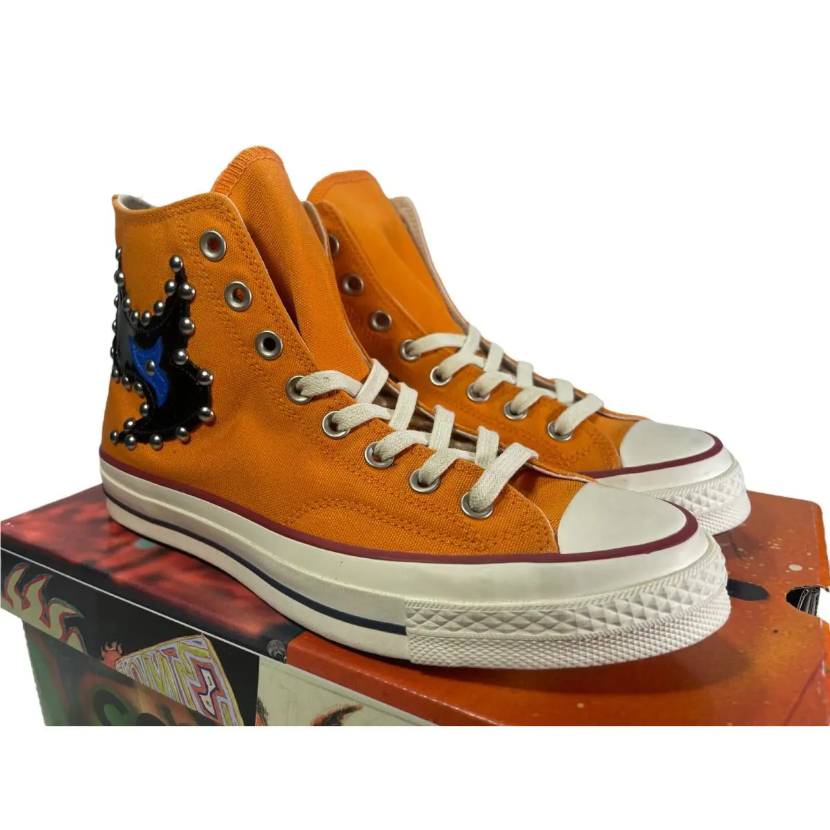 Converse shoes - 2022 Come Tees x Chuck 70 High `Star Light Path` - A01762c - Orange 6