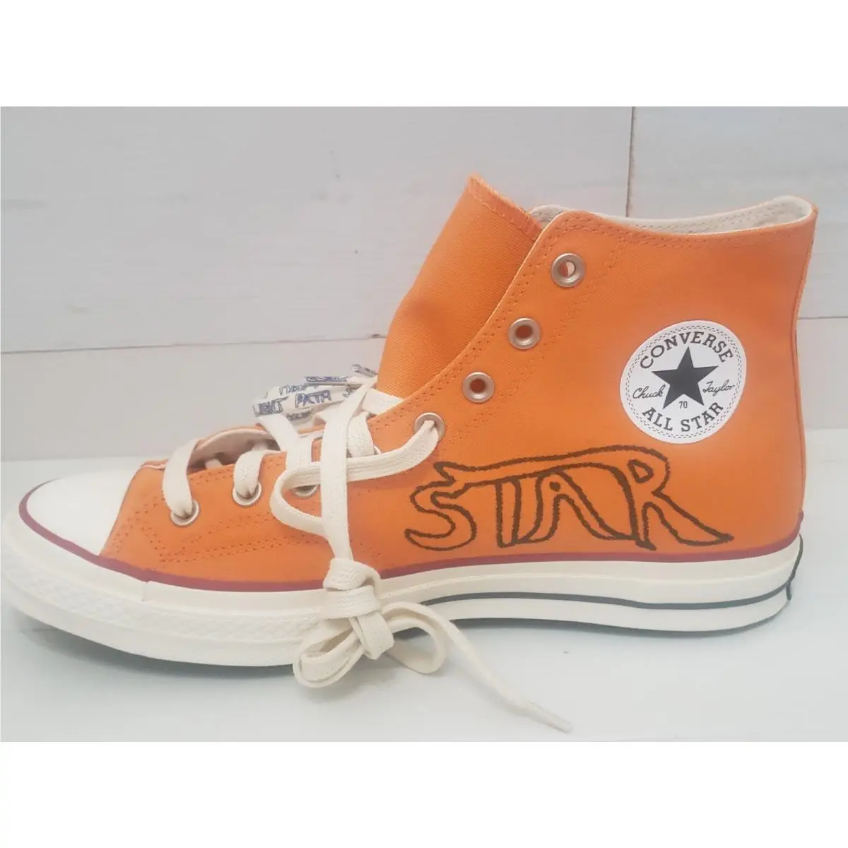 Converse shoes - 2022 Come Tees x Chuck 70 High `Star Light Path` - A01762C - Orange 3