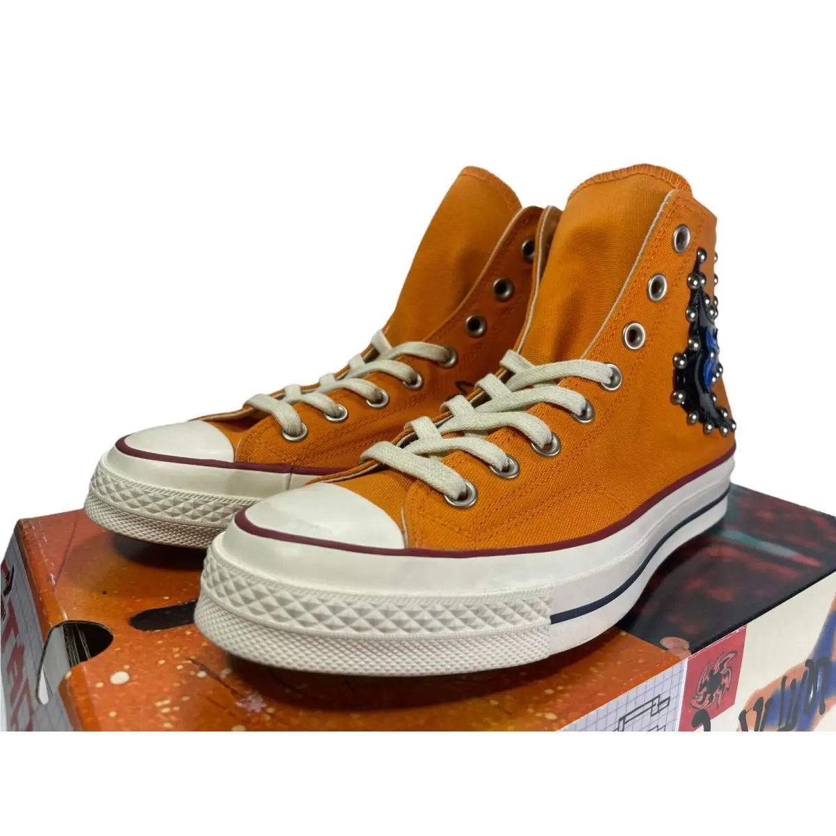 Converse shoes - 2022 Come Tees x Chuck 70 High `Star Light Path` - A01762c - Orange 4
