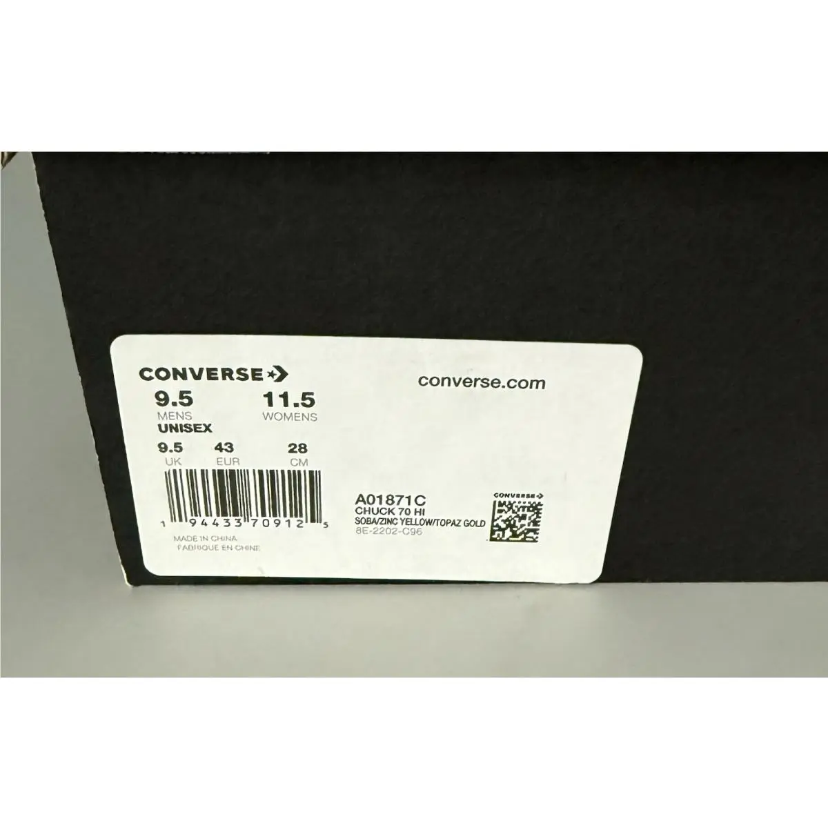 Converse shoes - Converse Chuck 70 Hi - Chuck - A01871C - Yellow (UPC: 0194433709125) 10