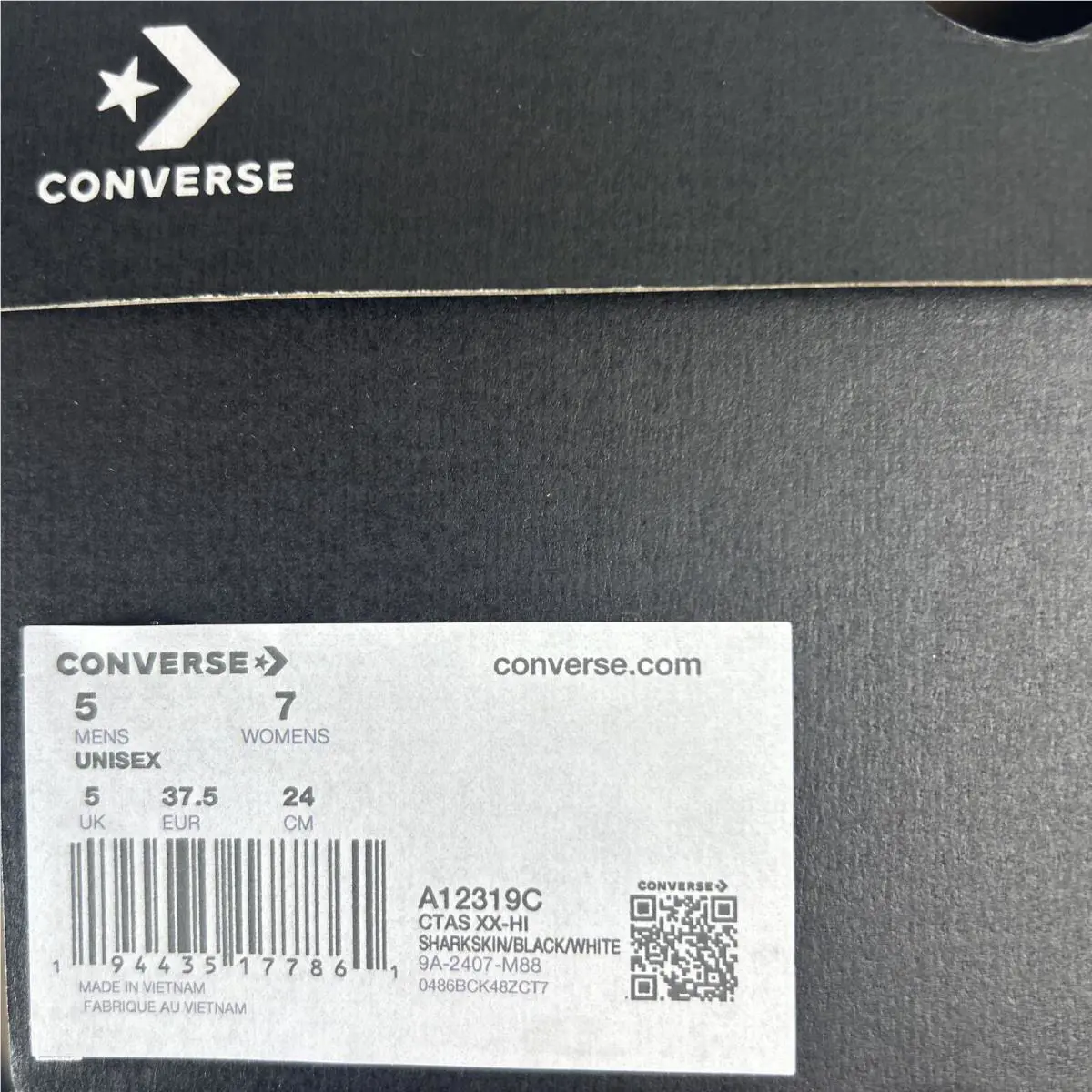 Converse shoes - Converse Chuck Taylor All Star XXHi - A12319C - Sharkskin Gray Grey (UPC: 0194435177861) 2
