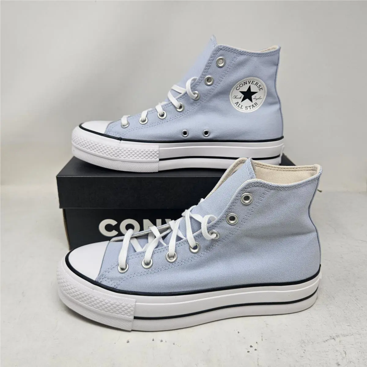 Womens Converse Chuck Taylor All Star Lift Platform Blue Shoe / A10809F / Size 9 - Cloudy Daze / Blue / White
