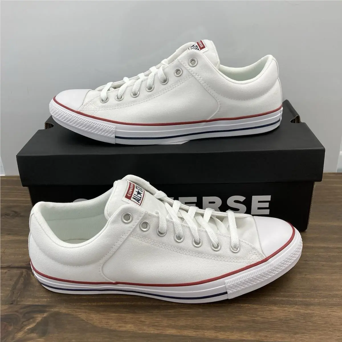 Ctas High Street Ox Cushioned White Low Men`s Size 12 A01717F by Converse