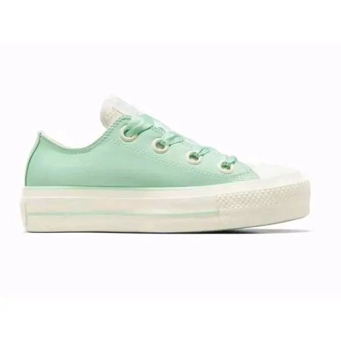 Converse shoes - Chuck Taylor All Star Lift Platform Matte Satin - A10300C - Green 0