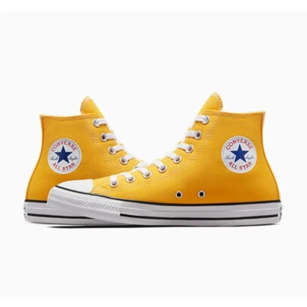 Converse Chuck Taylor All Star High Tops Women 9 Men 7 Lemon Chrome Yellow - Yellow