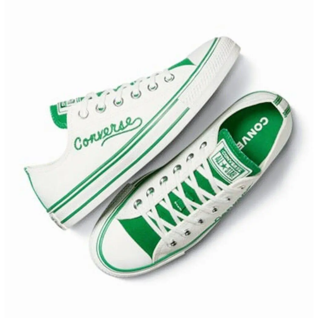 Converse Chuck Taylor All Star Retro Varsity Women Sz 7.5 Green White Rare - White / Green