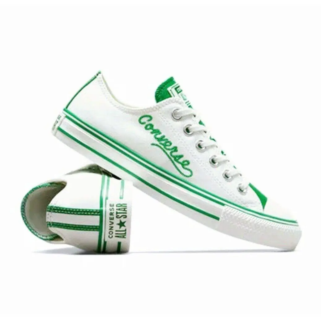 Converse shoes - Converse Chuck Taylor All Star Retro Varsity - A07142C_090 - White / Green 2