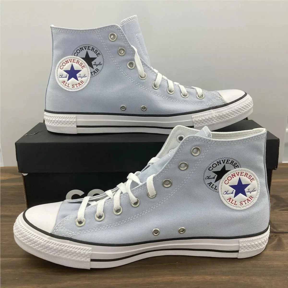 Converse Chuck Taylor All Star Shoes Cloudy Daze Blue Logo Remix Hi Top Sz 13