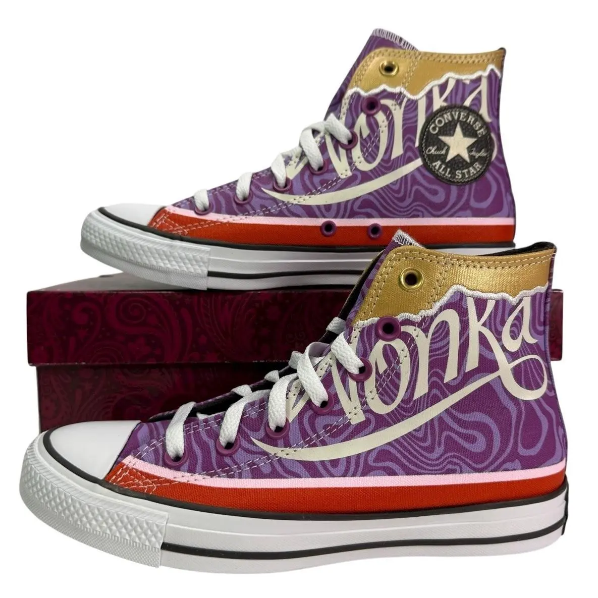 Converse Willy Wonka Swirl Chuck Taylor HI A08154C Rare Size 7 Men 9 Women