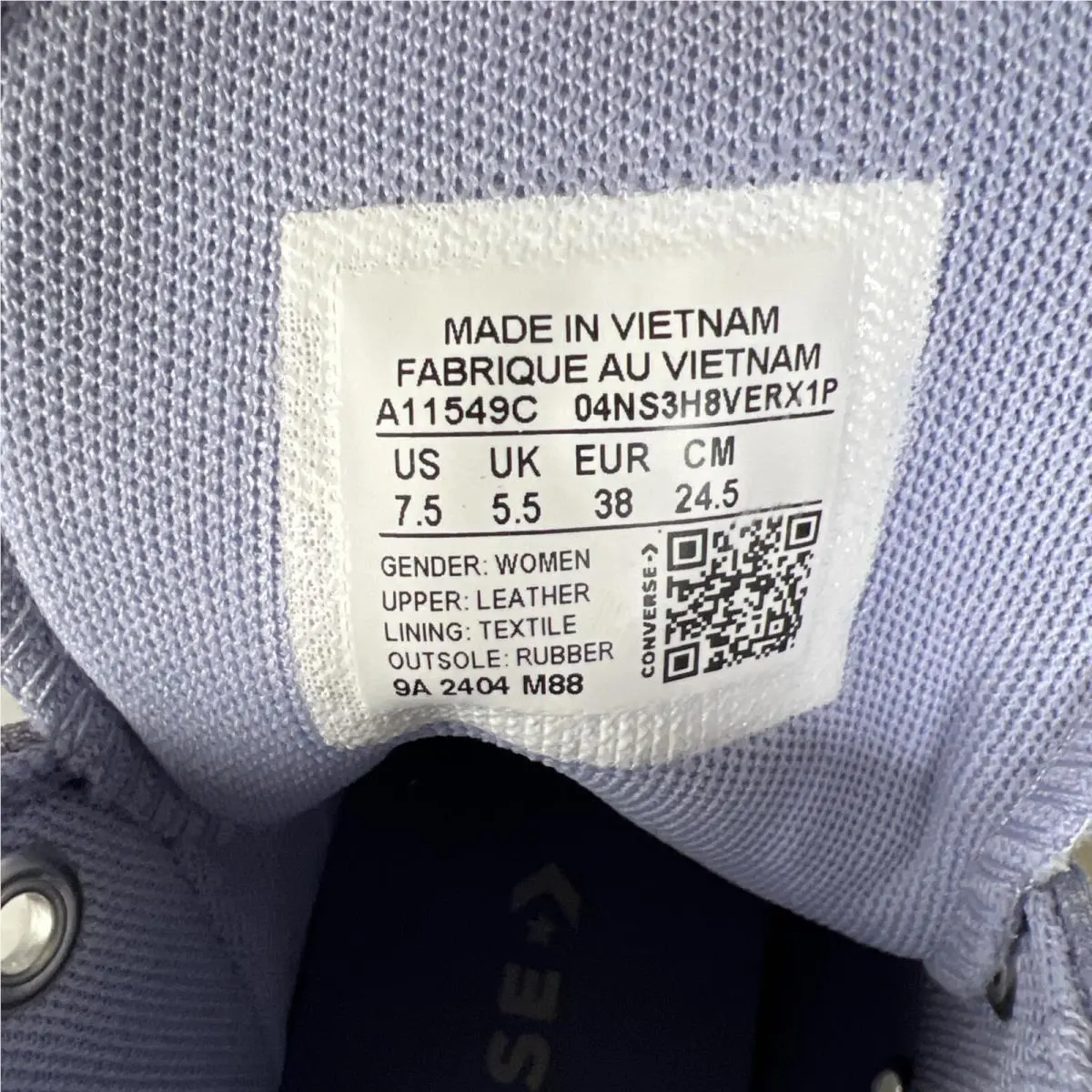 Converse shoes - Chuck Taylor - Chuck Taylor - A11549C - Purple (UPC: 194435031521) 9
