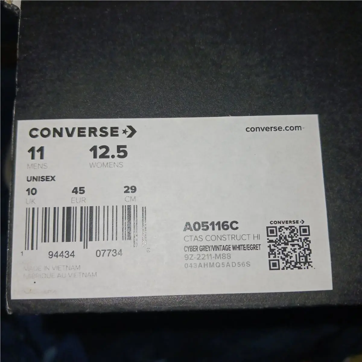 Converse shoes - Converse CTAS Construct Hi - CTAS Construct - A05116C - Gray 9
