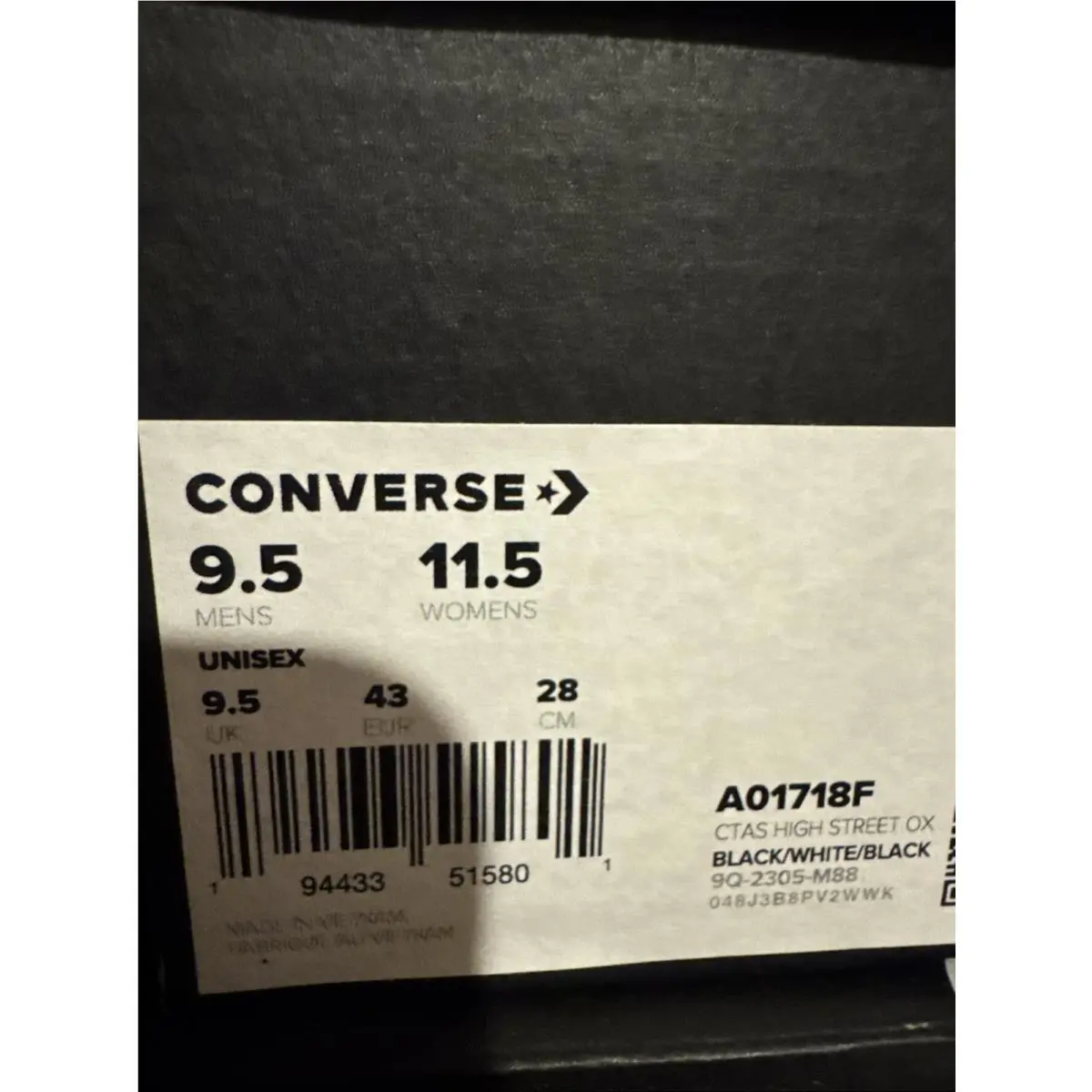 Converse shoes - CTAS High Street - CTAS High Street - A01718F - BLACK/ WHITE (UPC: 194433515641) 5