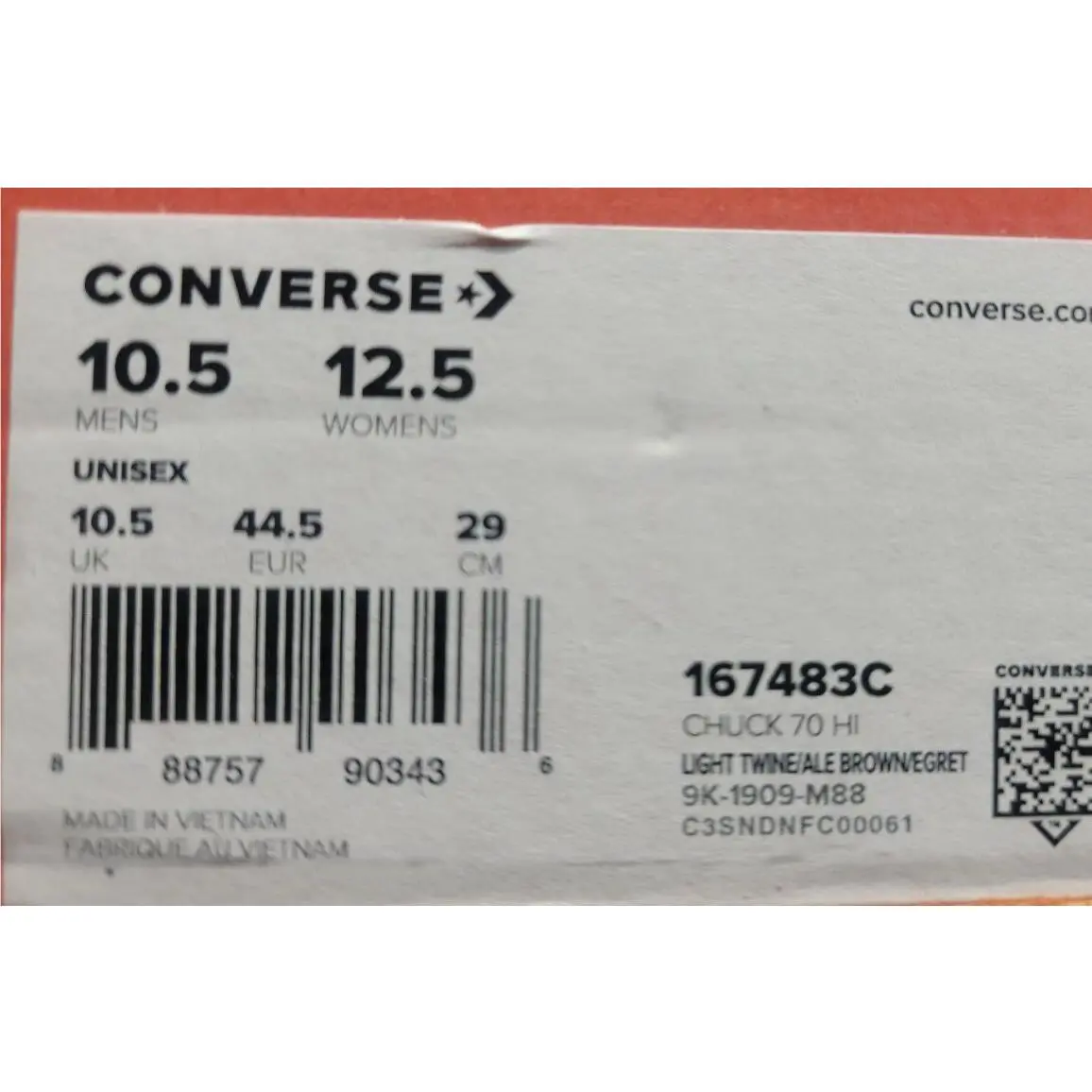 Converse shoes - High Top - High Top - 167483c - Light Twine 5