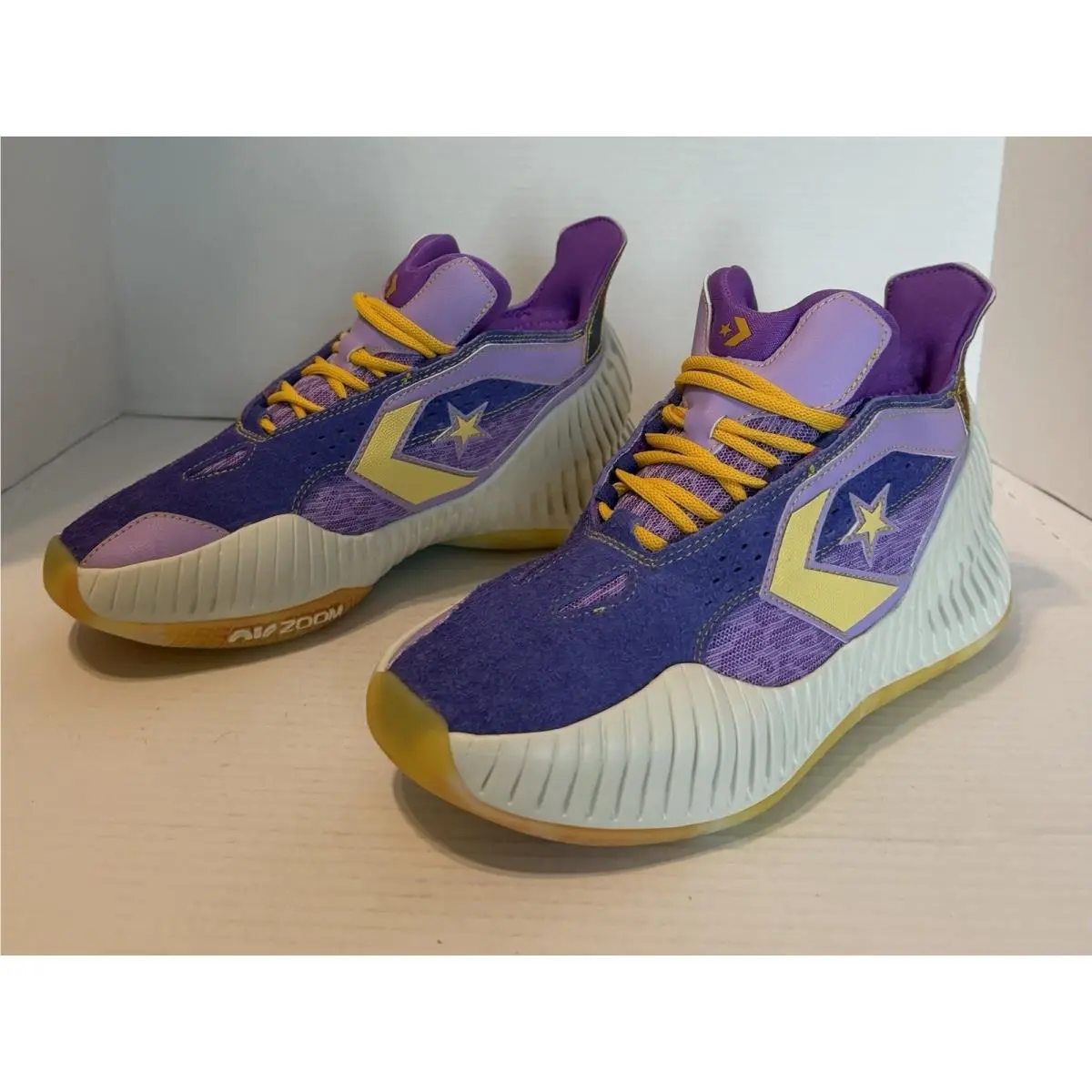 Converse All Star BB Prototype CX Mid 9M 10.5W Basketball Purple Gold A03695C