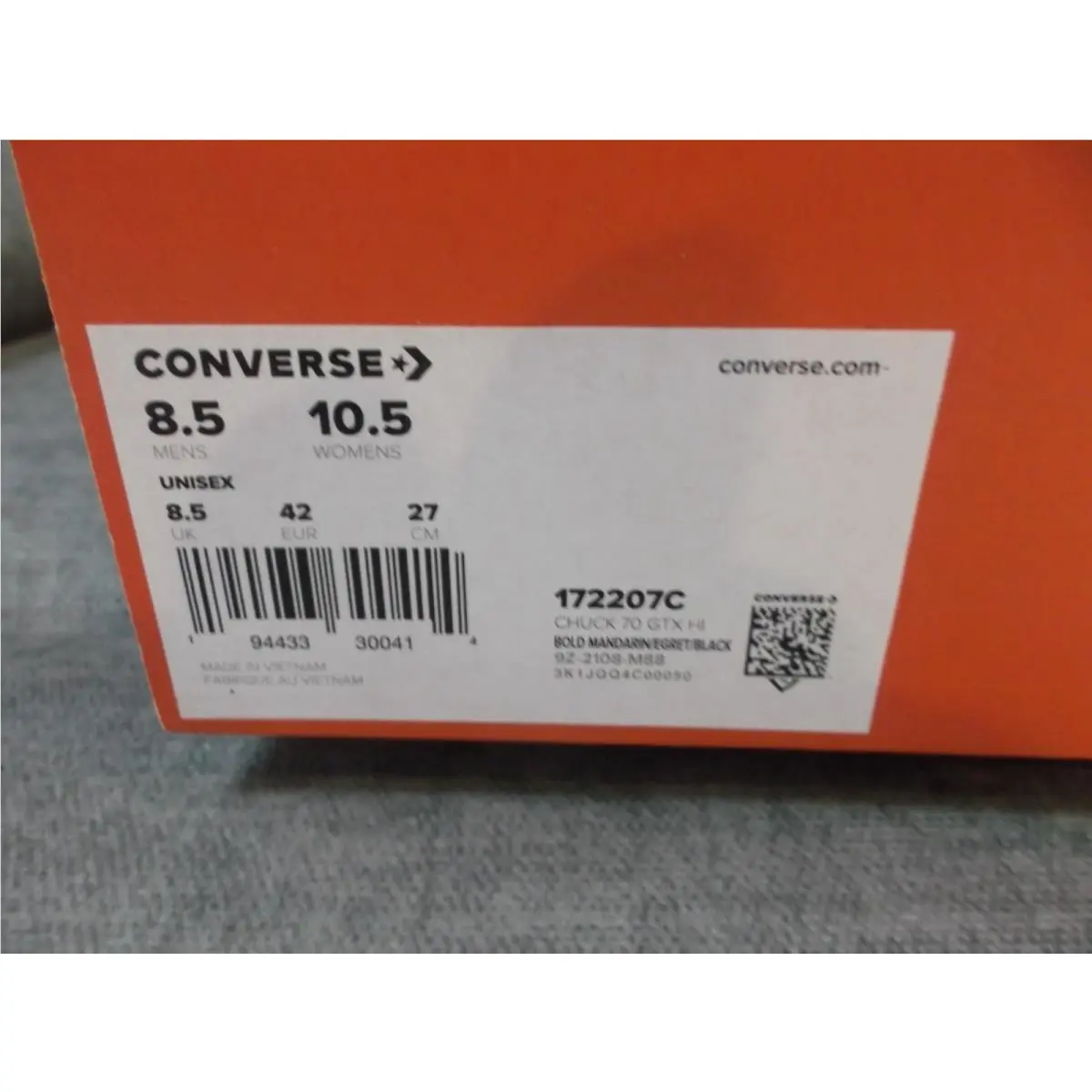 Converse shoes - Converse Chuck 70 Hi - Chuck - 172207C - Orange / Black (UPC: 194433300414) 0