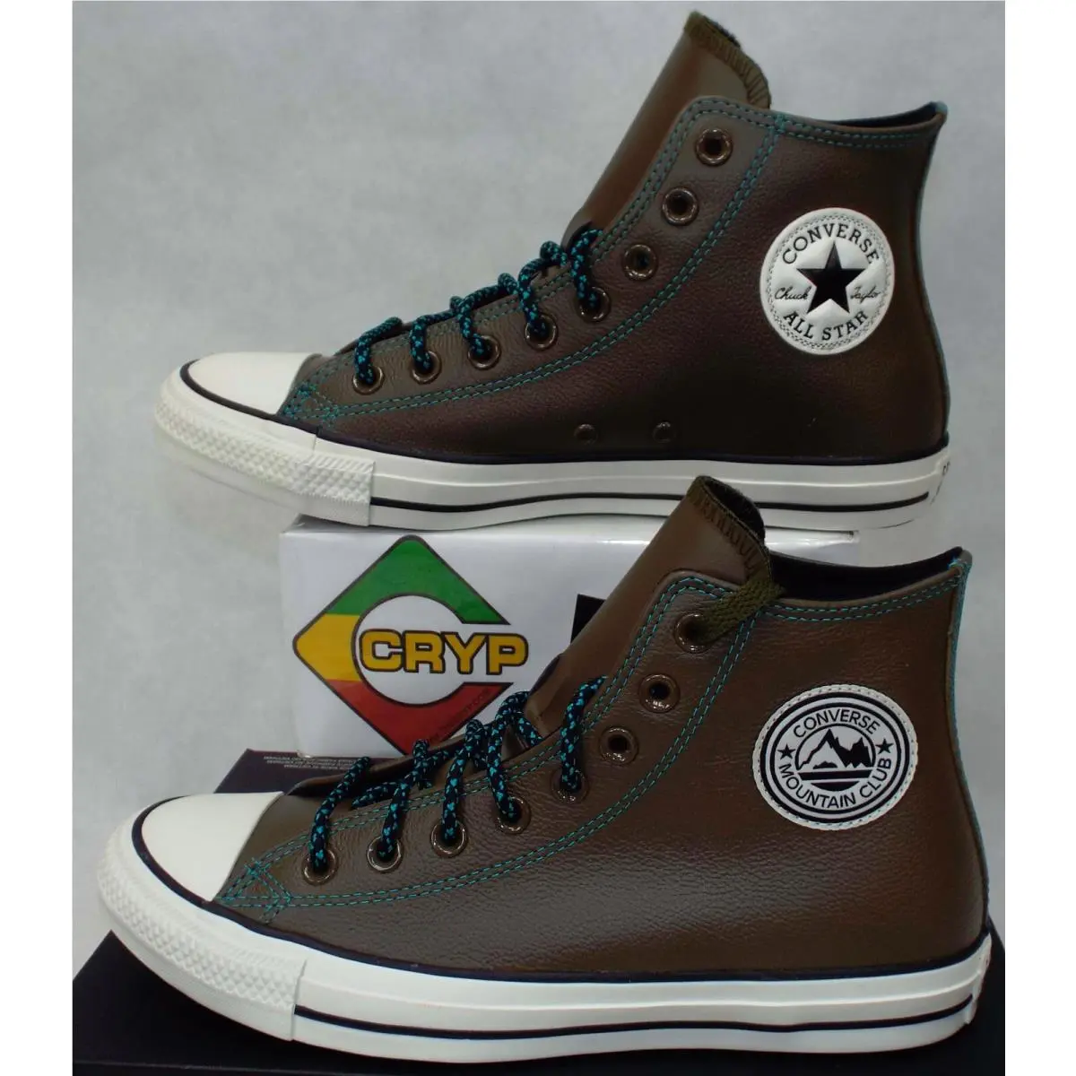 Mens 8 Converse Ctas Hi Tactical Olive Mountain Club Leather Shoes 165957C