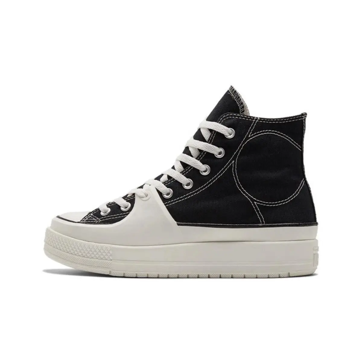 Converse Ctas Construct HI A05094C Black Vintage White Women`s 9 Men`s 7.5 - Black/White