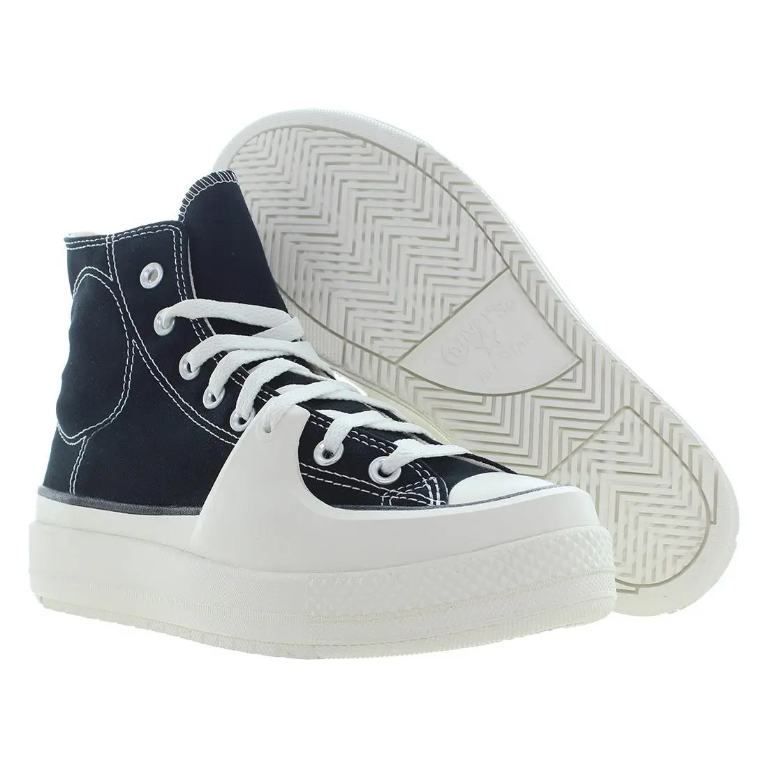 Converse Chuck Taylor All Star Construct Hi Unisex Shoes Size 9 Color: - Black, Main: Black